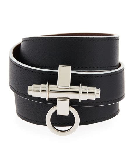 givenchy leather wrap bracelet|givenchy bracelet price.